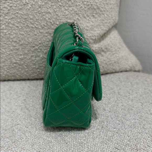 Chanel Green Quilted Mini Square Flap Bag - Picture 4 of 8